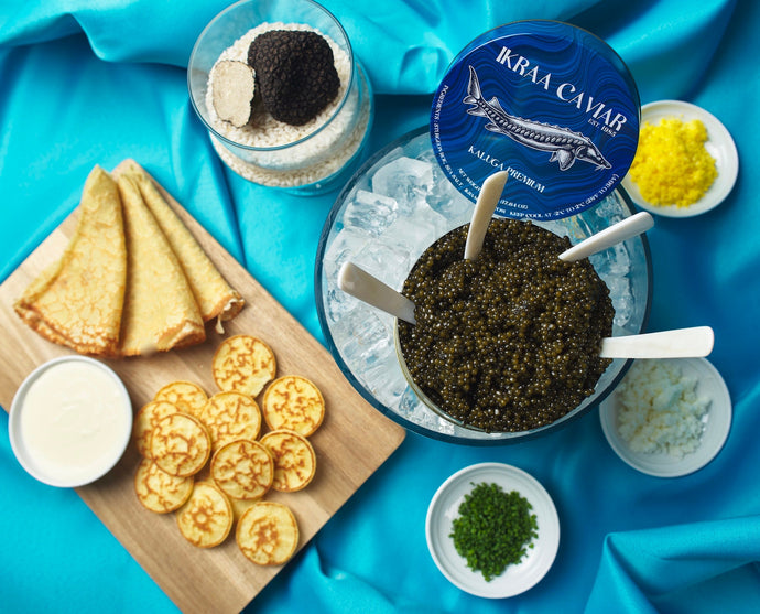 SERVING AND TESTING CAVIAR