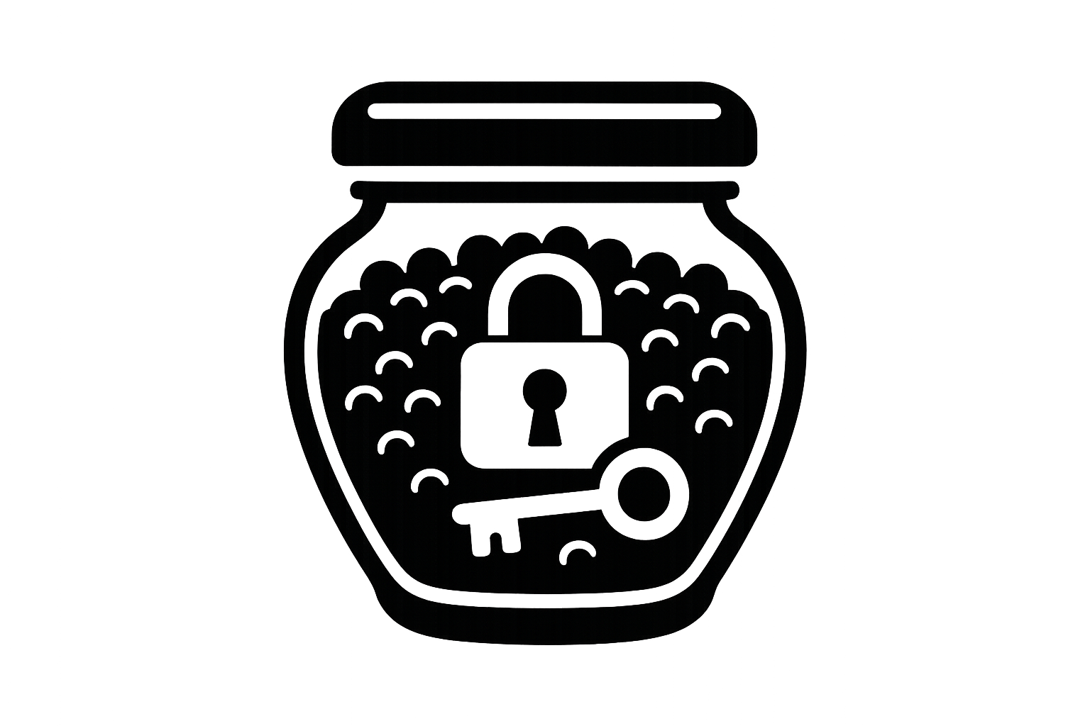 put lock and key inside the caviar jar